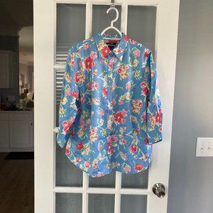 Chaps No Iron Blouse - 3/4th Sleeve